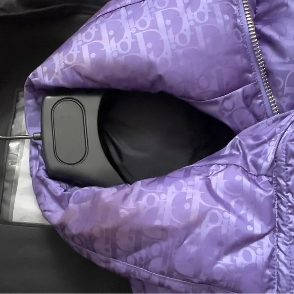Dior Oblique Purple Puffer Jacket - Picture 4 of 10